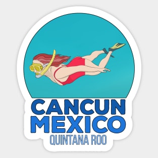 Cancun Snorkeling Mexico Sticker